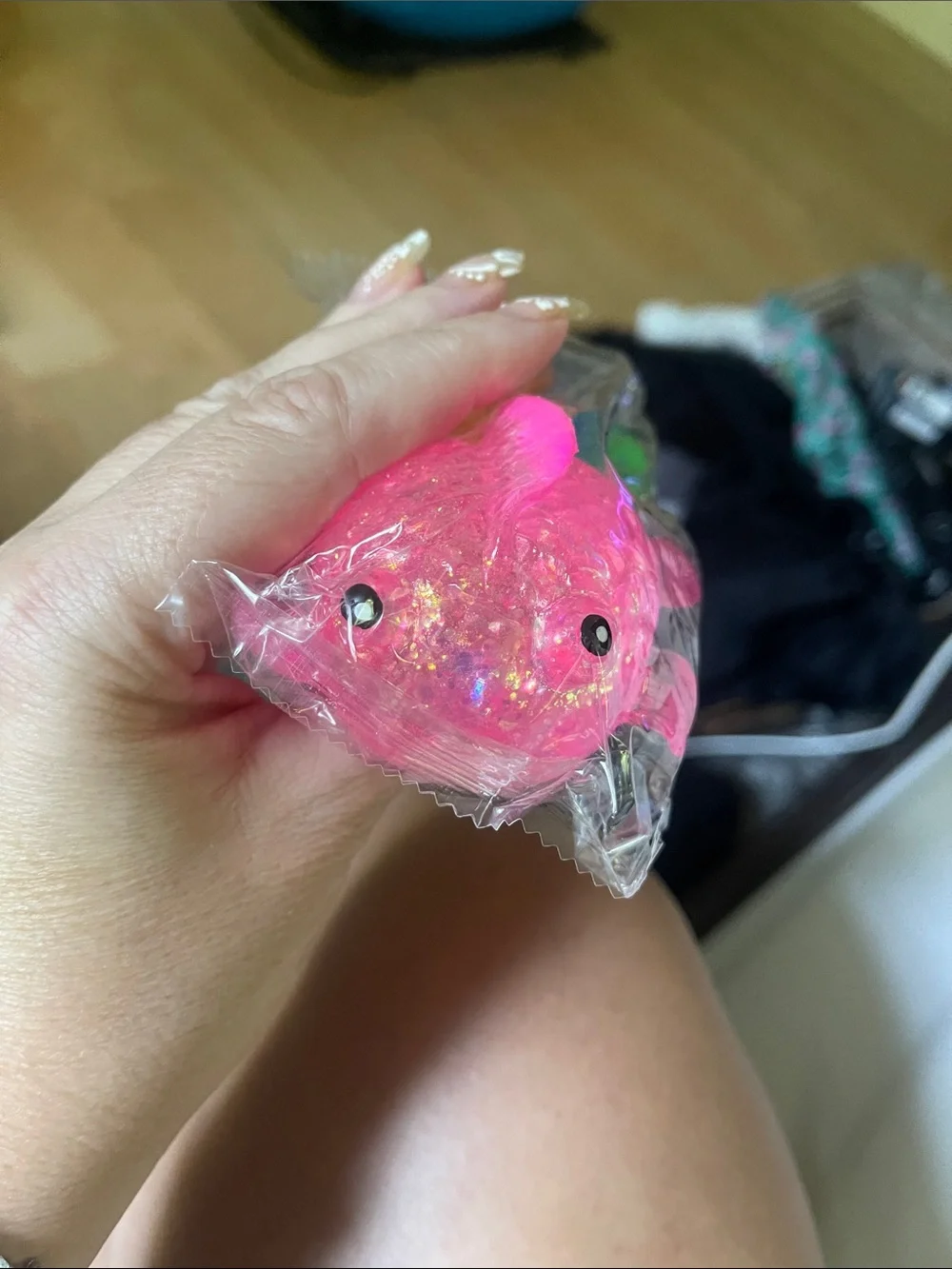 Pink glitter rainbow tail slow rise squishy squeezy new